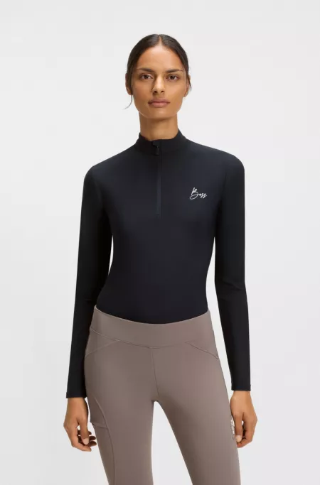 Reitsport-Trainingsshirt mit Logo in handschriftlichem Stil