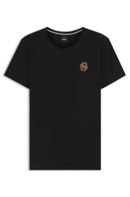 Equestrian stretch-cotton T-shirt with Double B monogram 1