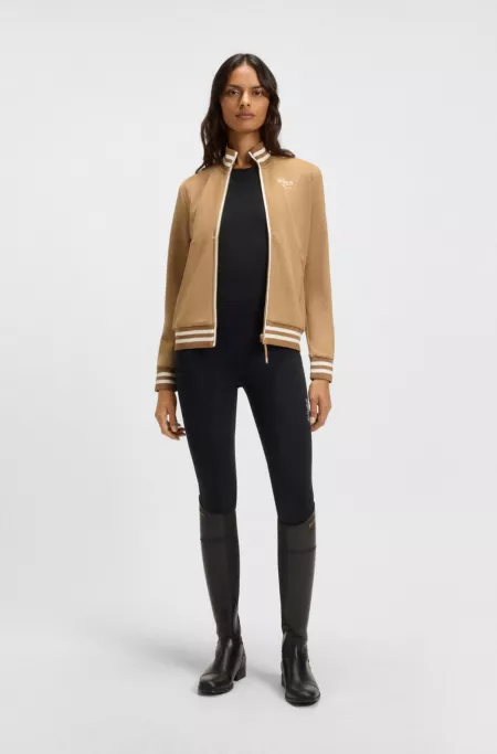 Camiseta de algodón elástico de inspiración ecuestre con monograma Double B