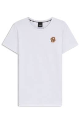 Equestrian stretch-cotton T-shirt with Double B monogram 1