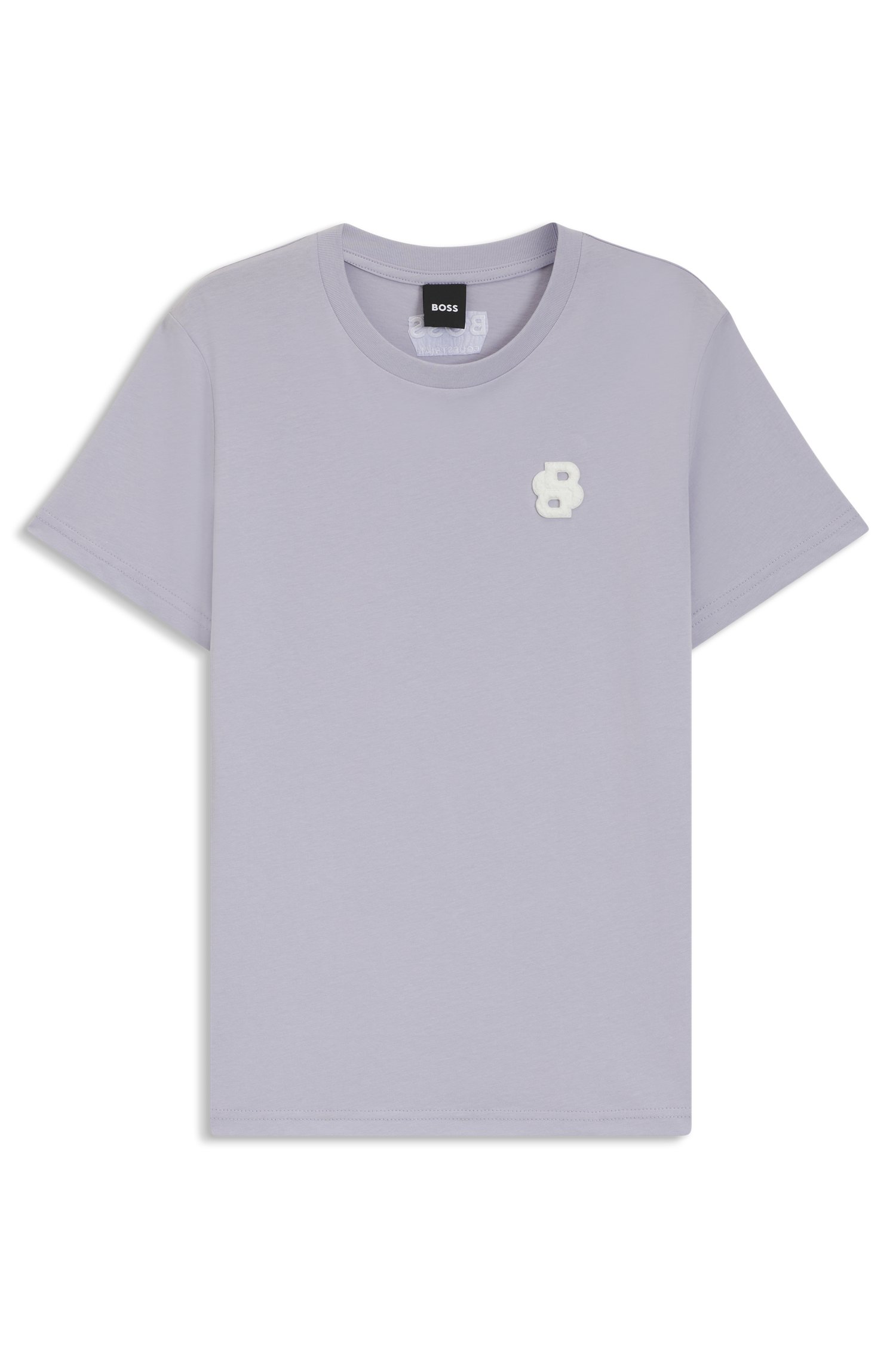 Boss Equestrian stretch-cotton T-shirt with Double B monogram dam