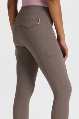 Equestrian hybrid breeches with silicone grips, Light Beige