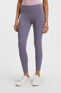 Equestrian high-waist leggings in power-stretch fabric, Purple