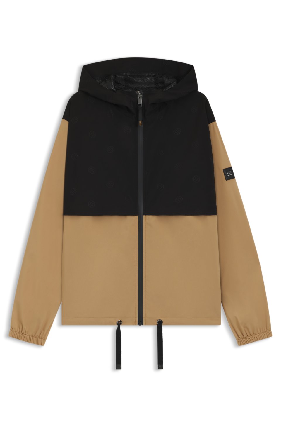 Equestrian waterproof rain jacket with Double B monograms