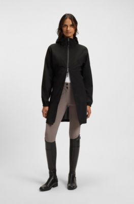 Imperm&eacute;able d&rsquo;&eacute;quitation avec fermetures &eacute;clair au dos ajustables, Noir