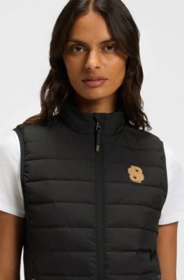 Veste sans manches d&rsquo;&eacute;quitation imperm&eacute;able &agrave; monogramme double B, Noir