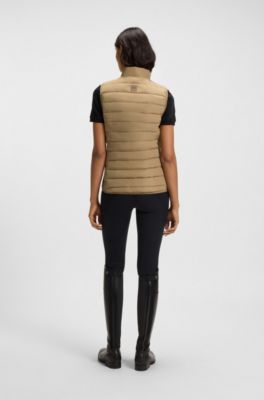 Equestrian waterproof gilet with Double B monogram, Beige