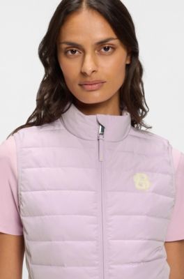 Waterdichte bodywarmer met Double B-monogram voor de ruitersport, Lichtpaars