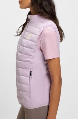 Equestrian waterproof gilet with Double B monogram, Light Purple