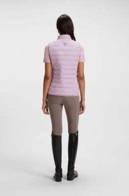 Waterdichte bodywarmer met Double B-monogram voor de ruitersport, Lichtpaars