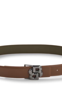 Equestrian reversible belt, Brown