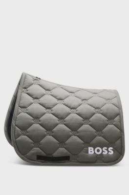 Equestrian dressage saddle pad, Dark Green