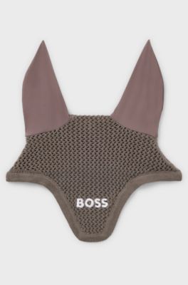 Equestrian crochet fly veil, Khaki