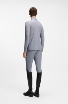 Chemise d&rsquo;entra&icirc;nement d&rsquo;&eacute;quitation, Gris chin&eacute;