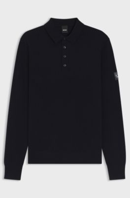 Equestrian knit polo, Dark Blue
