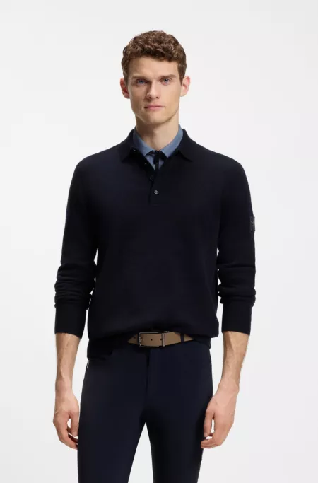 Reitsport-Strick-Poloshirt