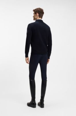 Equestrian knit polo, Dark Blue
