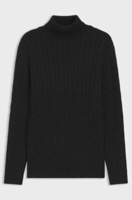 Equestrian turtleneck sweater, Black
