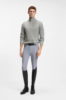 Equestrian troyer sweater, Light Grey