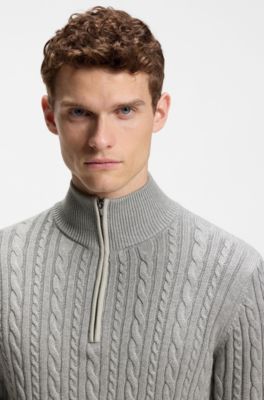 Equestrian troyer sweater, Light Grey