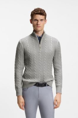 Equestrian troyer sweater, Light Grey
