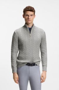 Equestrian troyer sweater, Light Grey