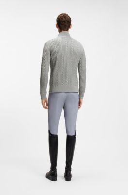 Equestrian troyer sweater, Light Grey
