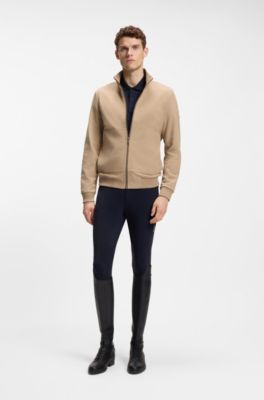 Equestrian fleece jacket, Brown