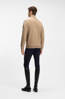Equestrian fleece jacket, Brown