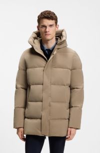 Equestrian puffer jacket, Light Brown
