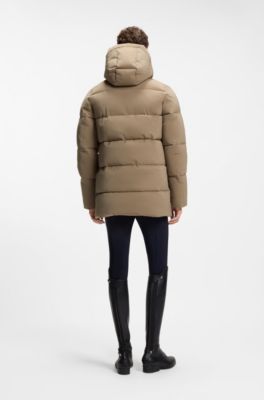 Equestrian puffer jacket, Light Brown