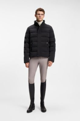 Equestrian puffer jacket, Black