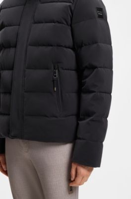 Equestrian puffer jacket, Black