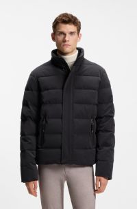 Equestrian puffer jacket, Black