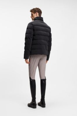 Equestrian puffer jacket, Black