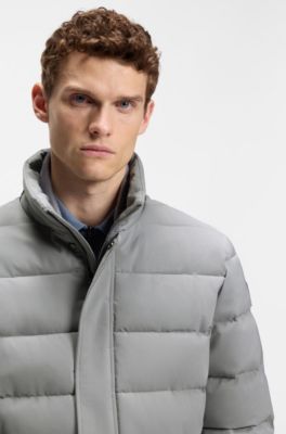 Equestrian puffer jacket, Light Grey