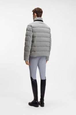 Equestrian puffer jacket, Light Grey