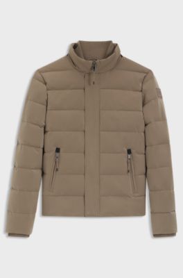 Equestrian puffer jacket, Light Brown