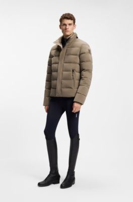 Equestrian puffer jacket, Light Brown