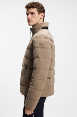 Equestrian puffer jacket, Light Brown