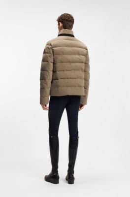 Equestrian puffer jacket, Light Brown