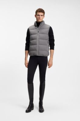 Equestrian quilted gilet, Light Grey