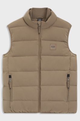 Equestrian quilted gilet, Light Brown