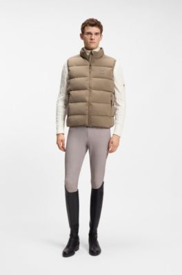 Equestrian quilted gilet, Light Brown