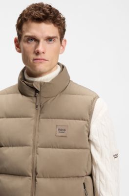 Equestrian quilted gilet, Light Brown