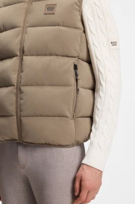 Equestrian quilted gilet, Light Brown