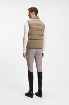 Equestrian quilted gilet, Light Brown