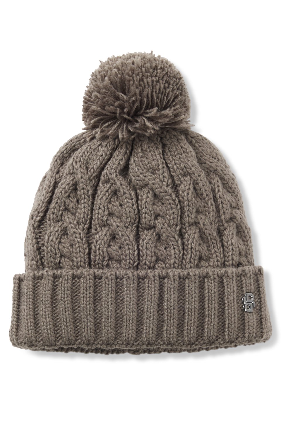 Equestrian pompom beanie hat
