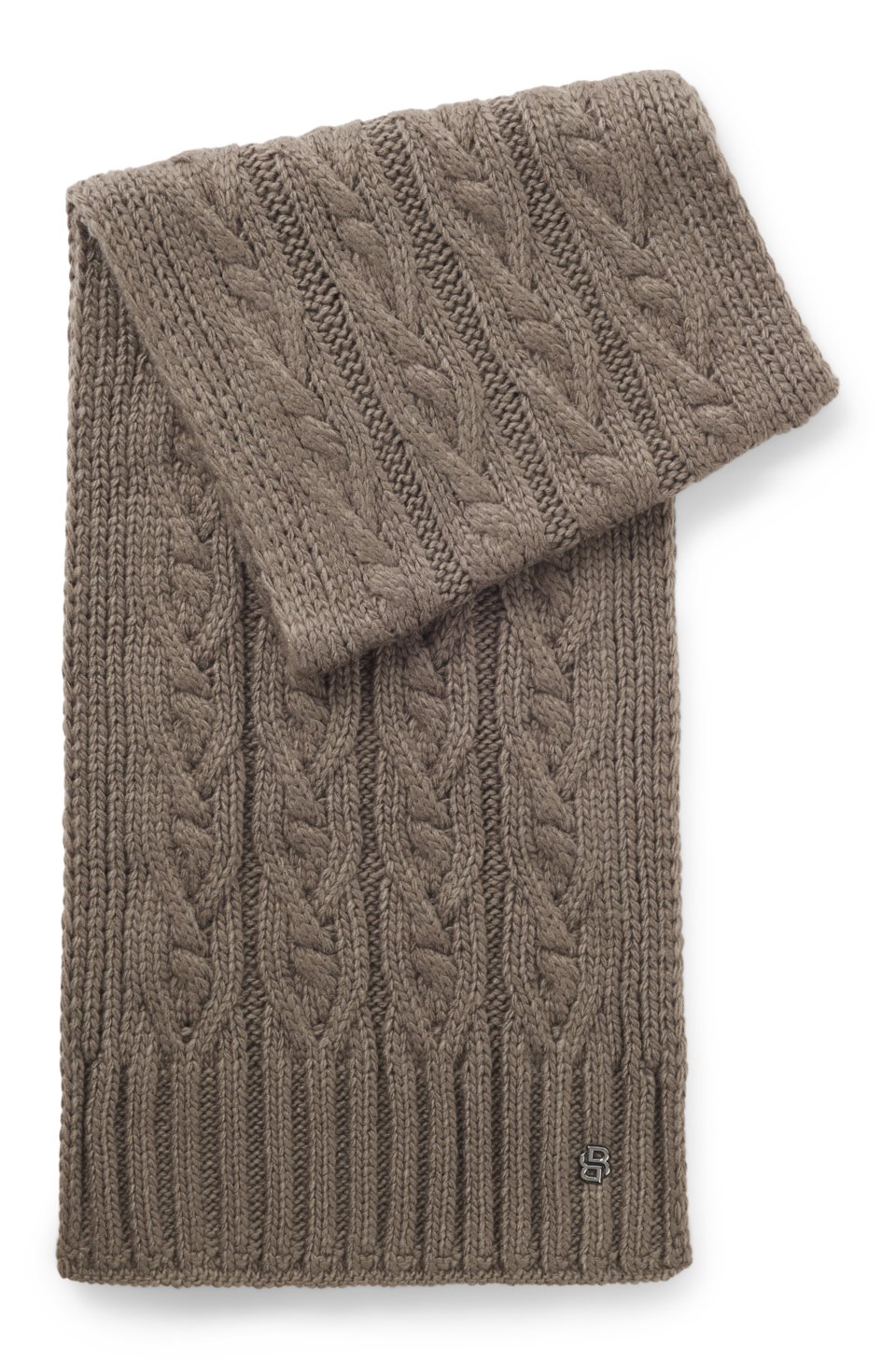 Equestrian cable-knit scarf