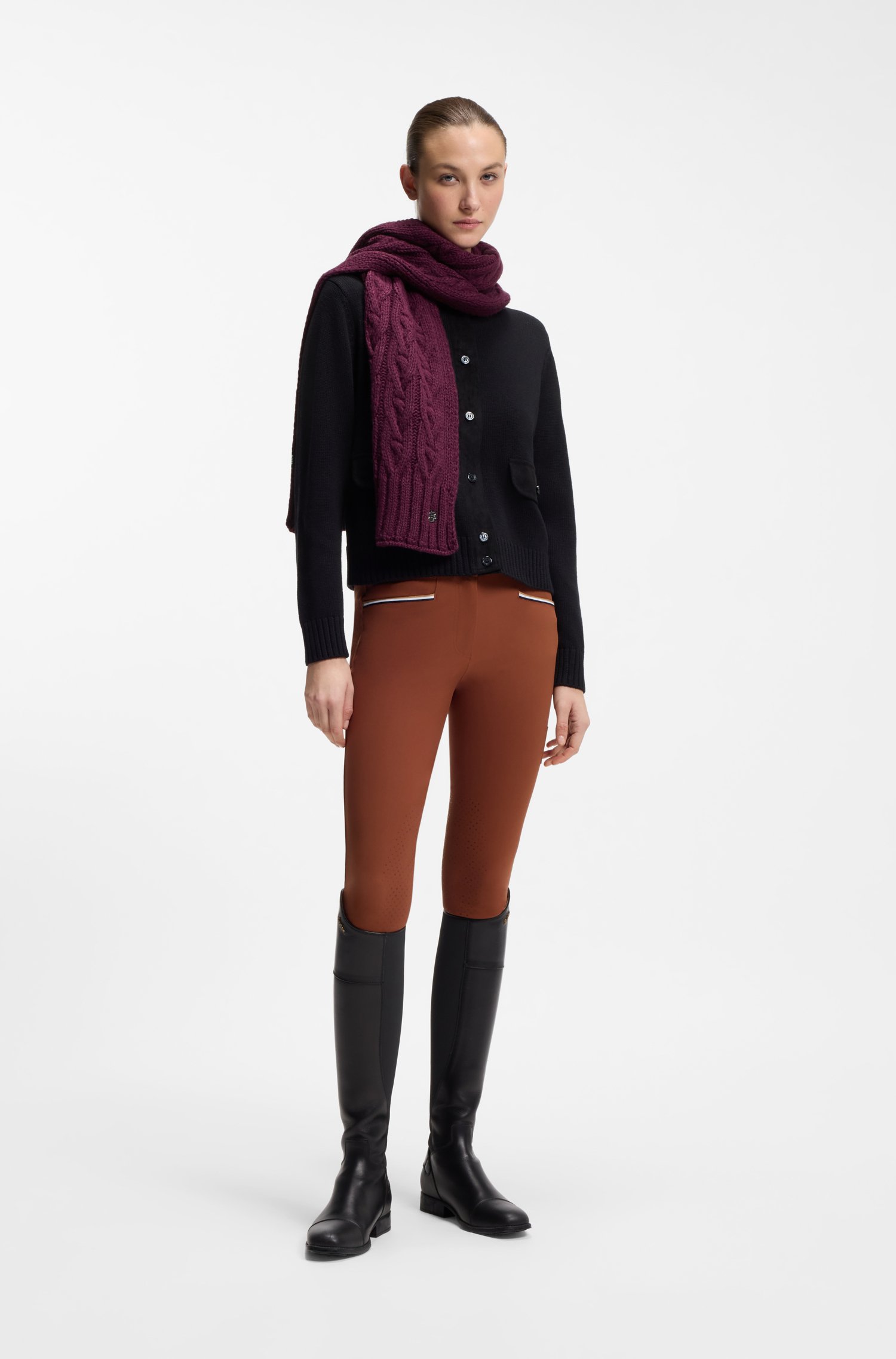 Boss Equestrian cable-knit scarf halsdukar & sjalar dam – bild 2